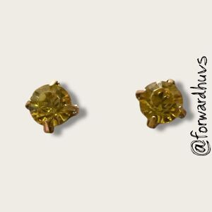 Bundle Sale 3 for $15 | Yellow Rhinestone Stud Earrings